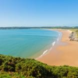 Tor Bay,View towards Oxwich,Beach near Penmaen, Gower Peninsula, Swansea County